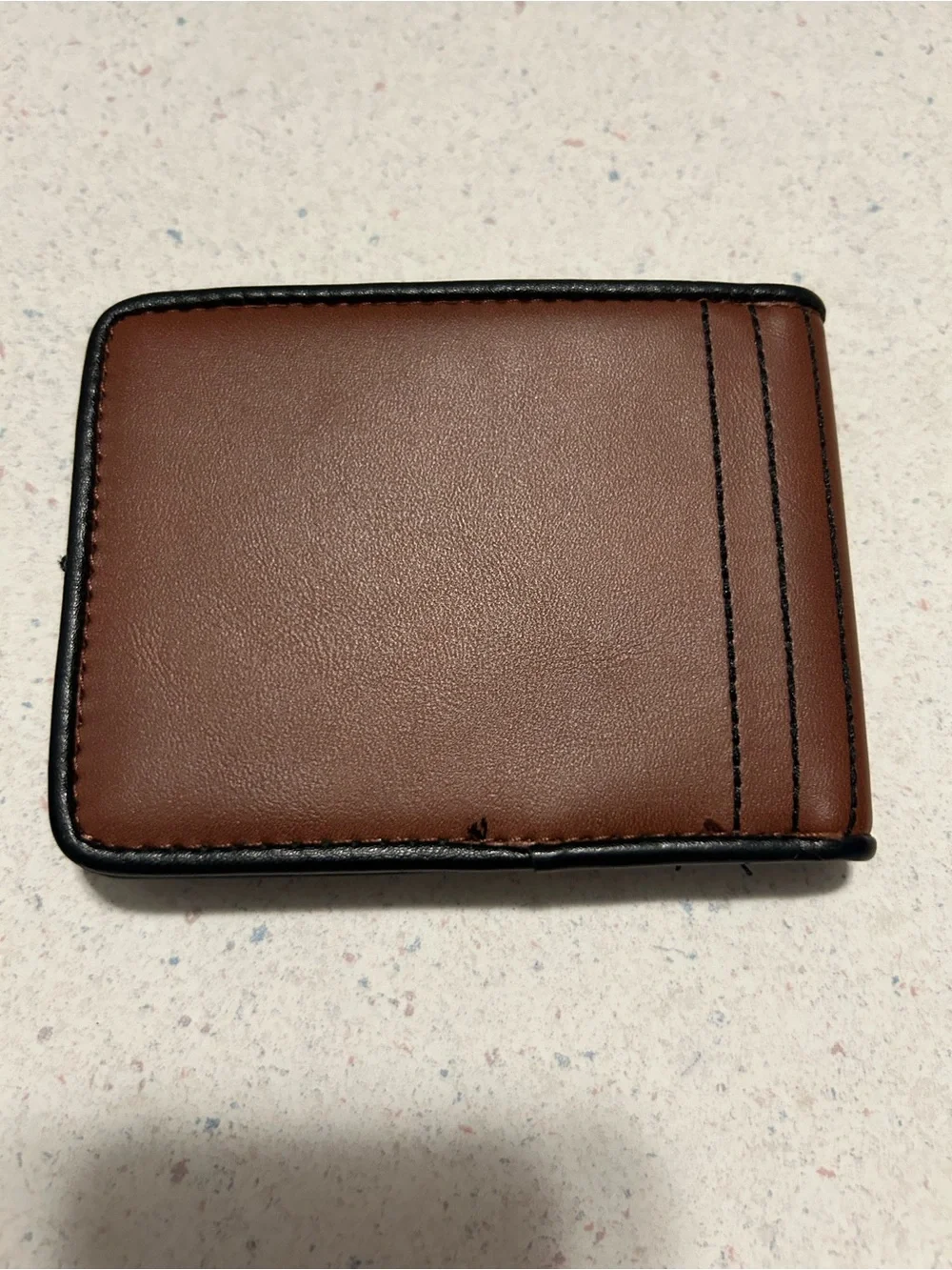 Members Only Brown and Black Bi-Fold Card Wallet